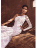 One Shoulder Lace Wedding Dress